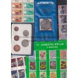 FOOTBALL / COINS / STAMPS / FDC'S A small miscellany including 3 football programmes, 1966