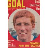 ALAN BALL AUTOGRAPH The cover of Goal magazine 18/1/1969 with a picture of Ball which he has signed.
