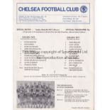 PETER HOUSEMAN Chelsea single card programme for Peter Houseman special match, Chelsea 1970 v