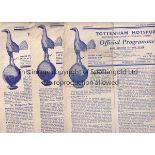 SPURS Eleven Tottenham Hotspur home programmes from the 1949/50 season v Queen's Park Rangers ,