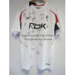 BOLTON WANDERERS AUTOGRAPHS A white short sleeve home replica shirt for season 2007/8 signed on