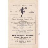 BACUP - MORECAMBE 48 Bacup Borough home programme v Morecambe, 28/8/48, Lancashire Combination,