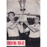 1961 ECWC FINAL Fiorentina v Glasgow Rangers (2nd Leg) played 27 May 1961 at the Stadio Comunale,