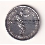 1954 WORLD CUP / SWITZERLAND Coin issued for the 1954 Tournament and commemorating 50 years of FIFA.