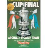 1978 FA CUP FINAL / ARSENAL / IPSWICH TOWN AUTOGRAPHS Programme signed on the centre pages by Cooper