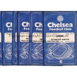 CHELSEA Seven Chelsea home programmes from the 1957/58 season, v Leeds United and 4 reserves v