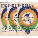 BIRMINGHAM CITY 52/3 Twenty two home programmes, 52/3, 20 x League missing Shef Utd but including