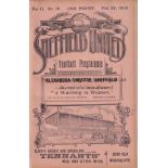 SHEF UTD - ARSENAL 1907-08 Sheffield United home programme v Woolwich Arsenal, 29/2/1908, ex bound