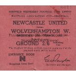 FA CUP SEMI FINAL Ticket Newcastle United v Wolverhampton Wanderers FA Cup Semi Final at