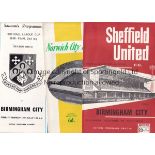 BIRMINGHAM 60s Collection of Birmingham away programmes, 17 x 63/4, 16 x 64/5, 14 x 65/6 and 25 x