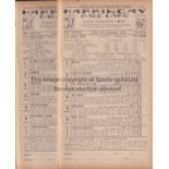 GREYHOUND RACE CARDS Eleven Harringay Race Cards - a complete run from 30/9/1936 to 6/11/1936 (