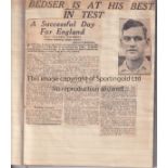 CRICKET Eight Cricket Scrapbooks 1946-1953. Covers County matches and Test matches in England.