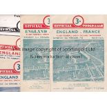ENGLAND RUGBY UNION Five home programmes at Twickenham v. Wales 1946, slightly creased and very