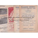 DARLINGTON Five Darlington away programmes from the 1948/49 season v Accrington Stanley (generally