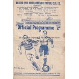 BRADFORD PA - MANCHESTER UTD 49 Bradford PA home programme v Manchester United, 5/2/49, Cup, some