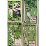 ATHLETIC NEWS WARTIME Four of the scarce Athletic News Football Annuals issued during World War 2