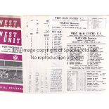 WEST HAM Forty four West Ham home programmes, 2 x late 50s, 20 x 60s, remainder are 70s except for v