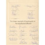 SCOTLAND FOOTBALL AUTOGRAPHS 1994 A foldover card signed by 21 players of the squad v. Holland 27/