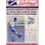 WORLD CUP 54 Uruguayan Football magazine "Nacional" published in June 1954 by Club National de