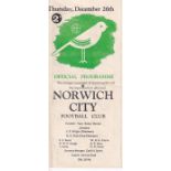 NORWICH - BOURNEMOUTH 46 Norwich gatefold home programme v Bournemouth, 26/12/46. Good