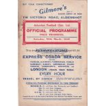 ALDERSHOT - NORWICH 1940 Aldershot home programme v Norwich, 30/3/1940, Subsidiary League, South "