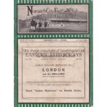NORWICH - LUTON 1929 Norwich City home programme v Luton, 9/9/1929, Division 3 South, fold, minor