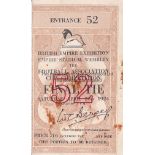 1924 CUP FINAL Match ticket for 1924 Cup Final, a few rust coloured marks. Fair-generally good