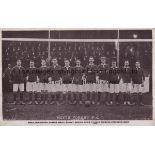 NOTTM FOREST 1905-06 Postcard showing Nottingham Forest team 1905-06, players stood on the pitch and