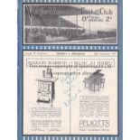 WATFORD POSTPONED Programme Watford v Gillingham 26th December 1927. Postponed match. Writing on