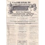 1935 CUP FINAL Official News Chronicle Cup Final, 1935 songsheet, slight fold. Generally good