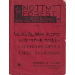 NOTTM FOREST - NORWICH 1934 Nottingham Forest home programme v Norwich, 25/12/1934, fold, slight