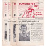 MAN UNITED Eighteen Manchester United Home Reserves programmes from the 1962/63 season. 16 are
