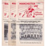 MAN UNITED Twenty three Manchester United Home Reserves programmes from the 1961/62 season. 11 are