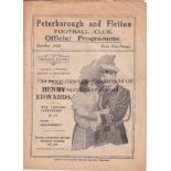 PETERBOROUGH - NORWICH 1928 Large format Peterborough and Fletton home programme v Norwich Reserves,