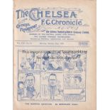 CHELSEA Programme Chelsea v Oldham Athletic 23rd October 1920. Ex Bound Volume. Generally good