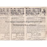 DARLINGTON Three Darlington home programmes from the 1948/49 season v Rochdale (light tape) ,