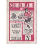 SUNDERLAND - CHELSEA 50-51 Scarce Sunderland home programme v Chelsea 17/3/51, slight fold, probably