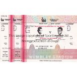 TYSON / BRUNO Unused ticket for the cancelled match due to have taken place at Wembley 3/9/1988.