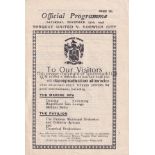 TORQUAY - NORWICH 46 Six page Torquay home programme v Norwich, 23/11/46, Third Division South.