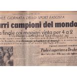 WORLD CUP 1938 World Cup Final Italy v Hungary played 19 June 1938 at the Stade Colombes, Paris. The