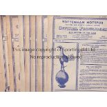 SPURS Nine Tottenham Hotspur home programmes from the 1948/49 season v Bury , Coventry ,