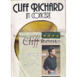 CLIFF RICHARD AUTOGRAPH A small collection of items. Heathcliff Live CD boxed set signed in gold