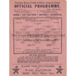 TOTTENHAM - QPR 43 Tottenham home programme v QPR, 4/12/43, score, changes neatly noted. Fair-