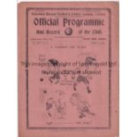 TOTTENHAM - FULHAM 1933 Tottenham home programme v Fulham, 22/4/1933, slight fold, score noted.
