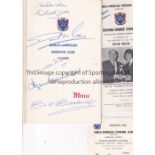 DIXIE DEAN Menu, ticket and brochure for Anglo-American Sporting Club Boxing-Dinner Evening in