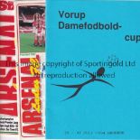 ARSENAL LADIES 94-5 Twenty one Arsenal Ladies programmes, 94/5, includes 3 Finals. Also away