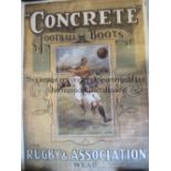 POSTER Large copy poster , advert for Concrete Football Boots, colour, torn to top edge. Fair