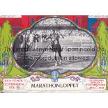 1912 OLYMPICS STOCKHOLM Three large brochures, No. 9 Marathonloppet, No. 12 Sangarfesten and No.