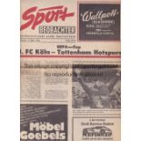 FC KOLN - TOTTENHAM 74 FC Koln Sport Beobachter eight page newspaper programme v Tottenham , 6/3/74,