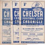 CHELSEA Fourteen Chelsea home gatefold programmes from the 1947/48 season. Includes Barrow (FAC).